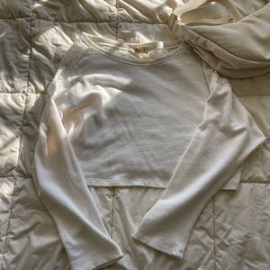 Hollister White Lace Long Sleeve